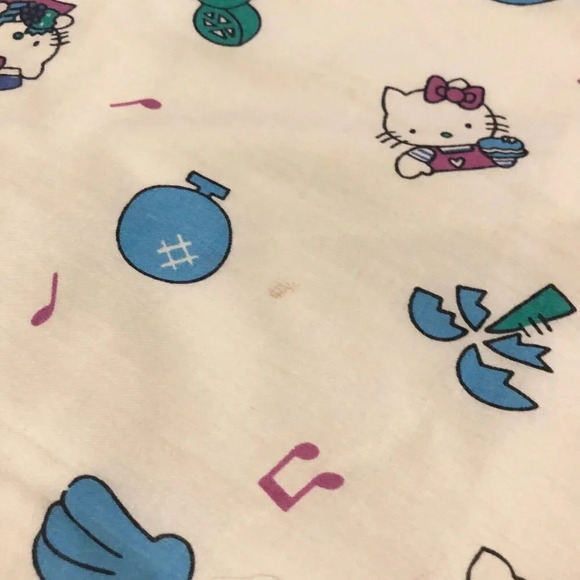 Hello Kitty Crib Bedding Sheet Balloons Music Notes Baby Toddler Sheet - Picture 6 of 16
